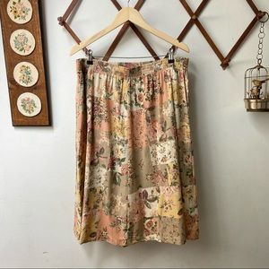 Cottagecore Floral Vintage Skirt